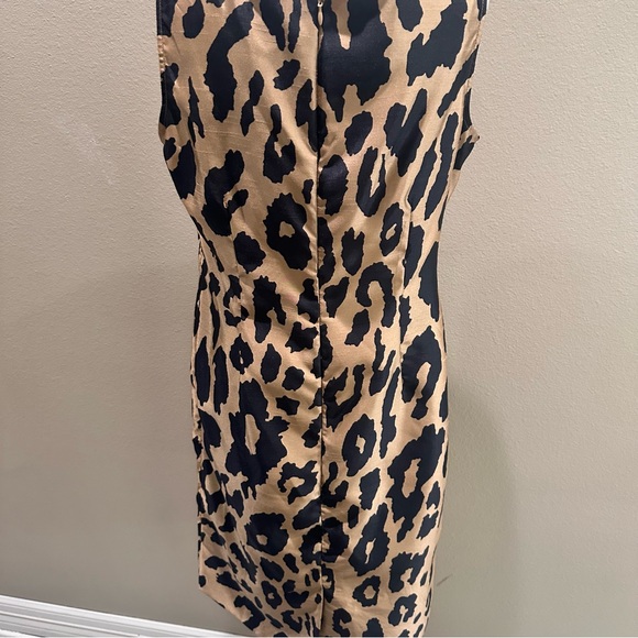 Gold Blazer with Leopard Print Dress Dana Kay Evenings Party Wedding Guest Suit - Picture 11 of 12